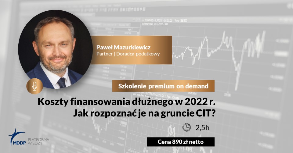 Koszty Finansowania D U Nego W R Jak Rozpozna Je Na Gruncie Cit