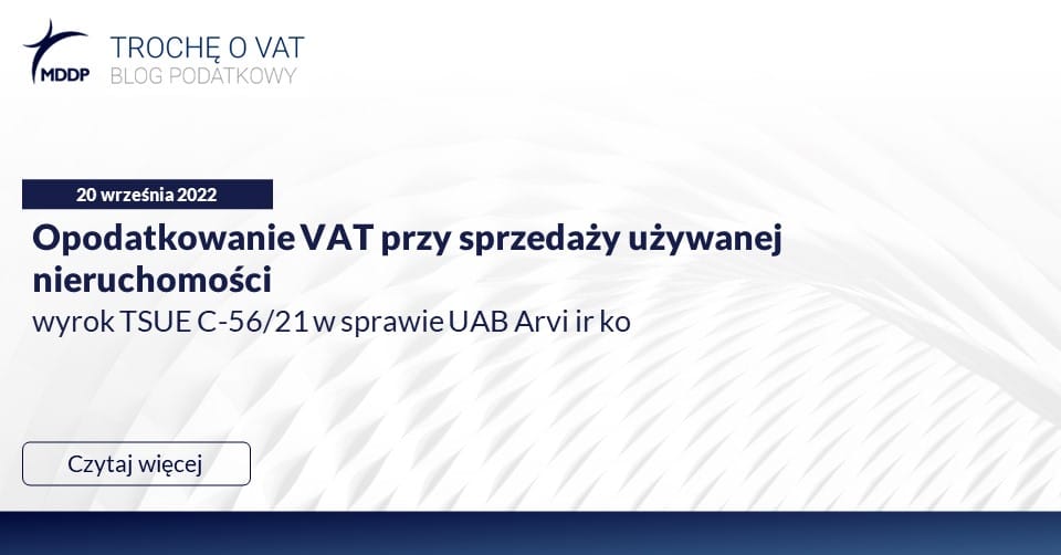 Opodatkowanie Vat Przy Sprzedaży Używanej Nieruchomości Mddp 6697