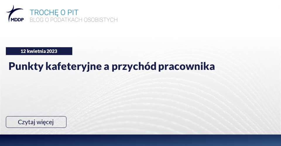 Punkty kafeteryjne a przychód pracownika | MDDP