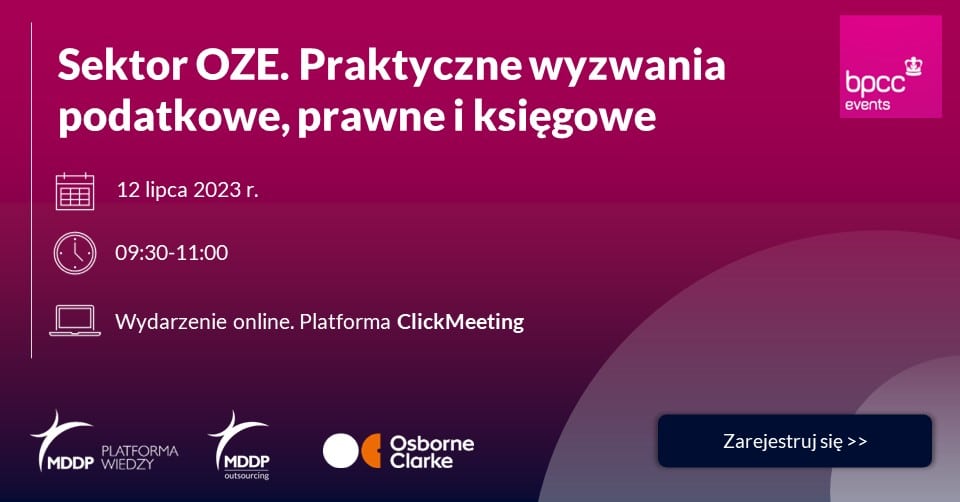 Sektor Oze Praktyczne Wyzwania Podatkowe Prawne I Księgowe Mddp 5072